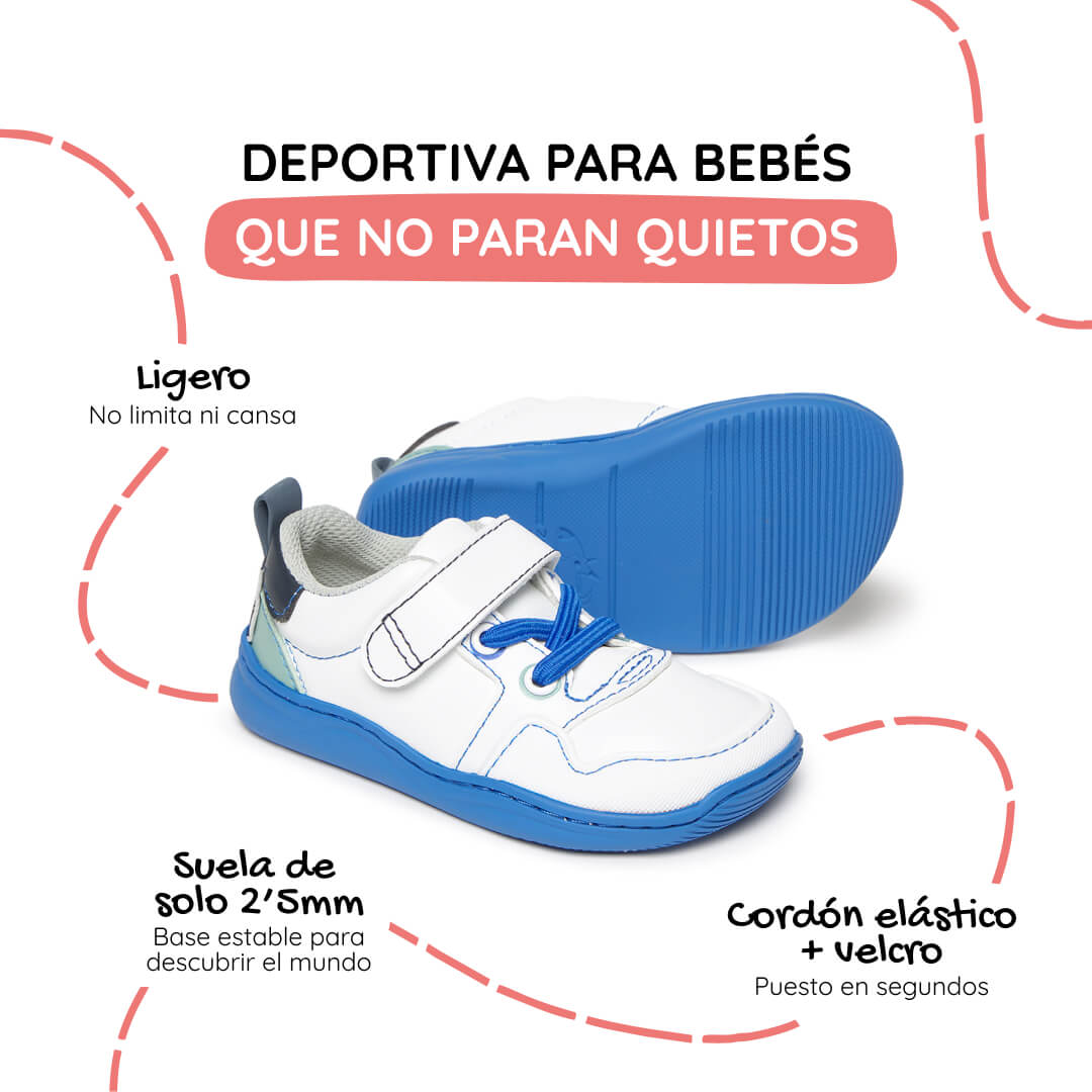 zapatilla deportiva bebe feroz barefoot azul olocau ss26 02