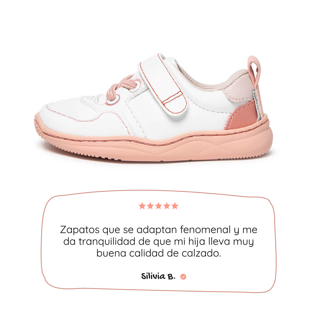 zapatilla deportiva bebe feroz barefoot rosa olocau ss26 01