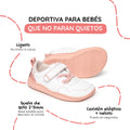 zapatilla deportiva bebe feroz barefoot rosa olocau ss26 02