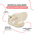 zapatilla deportiva infantil barefoot beige olocau feroz 1000