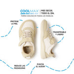 zapatilla deportiva infantil barefoot beige olocau rocker 03 |Beige Microfibra Micronobuck