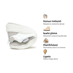 zapatilla deportiva infantil barefoot blanco gris olocau rocker 04 | Blanco Gris Microfibra Micronobuck