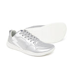 Zapatilla deportiva infantil barefoot blanco plata olocau rocker rayo 02 | Plata Rayo Microfibra