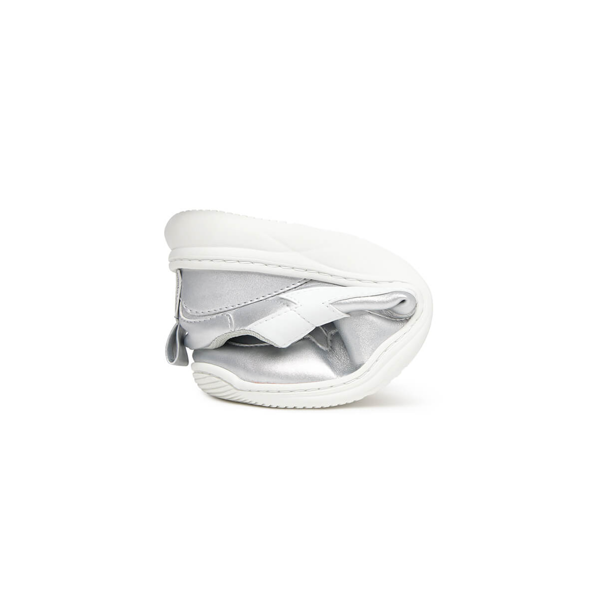 Zapatilla deportiva infantil barefoot blanco plata olocau rocker rayo 04 | Plata Rayo Microfibra