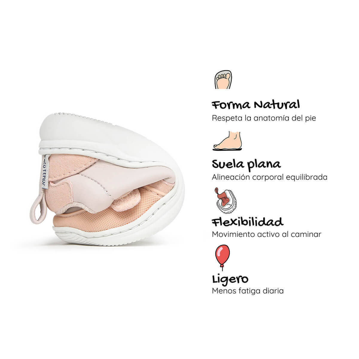 zapatilla deportiva infantil barefoot rosa olocau feroz 04 | Rosa Microfibra Microserraje