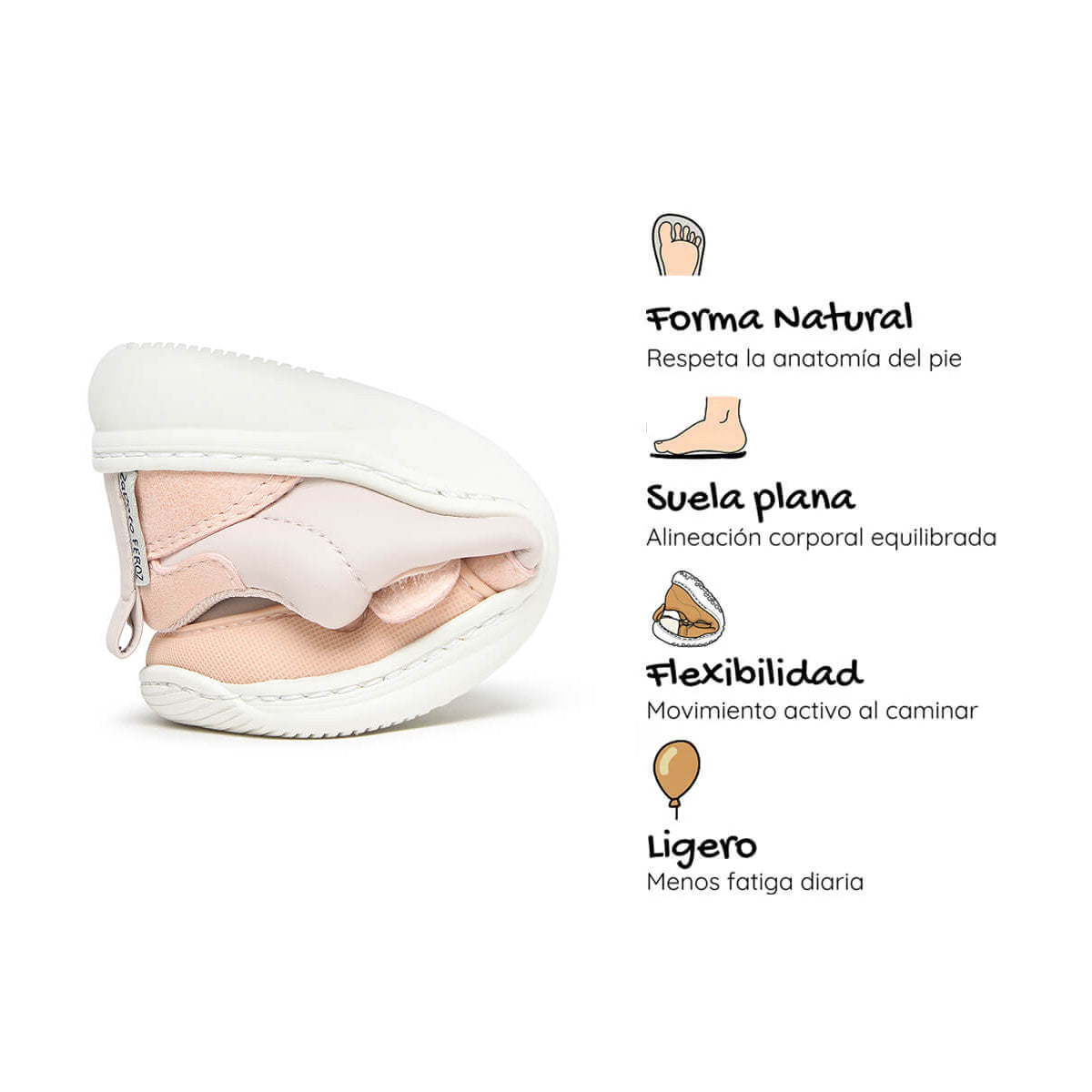 zapatilla deportiva infantil barefoot rosa palo olocau rocker 04 | Rosa Palo Microfibra Micronobuck