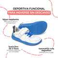 zapatilla deportiva infantil rocker barefoot blanco azul olocau ss26 02
