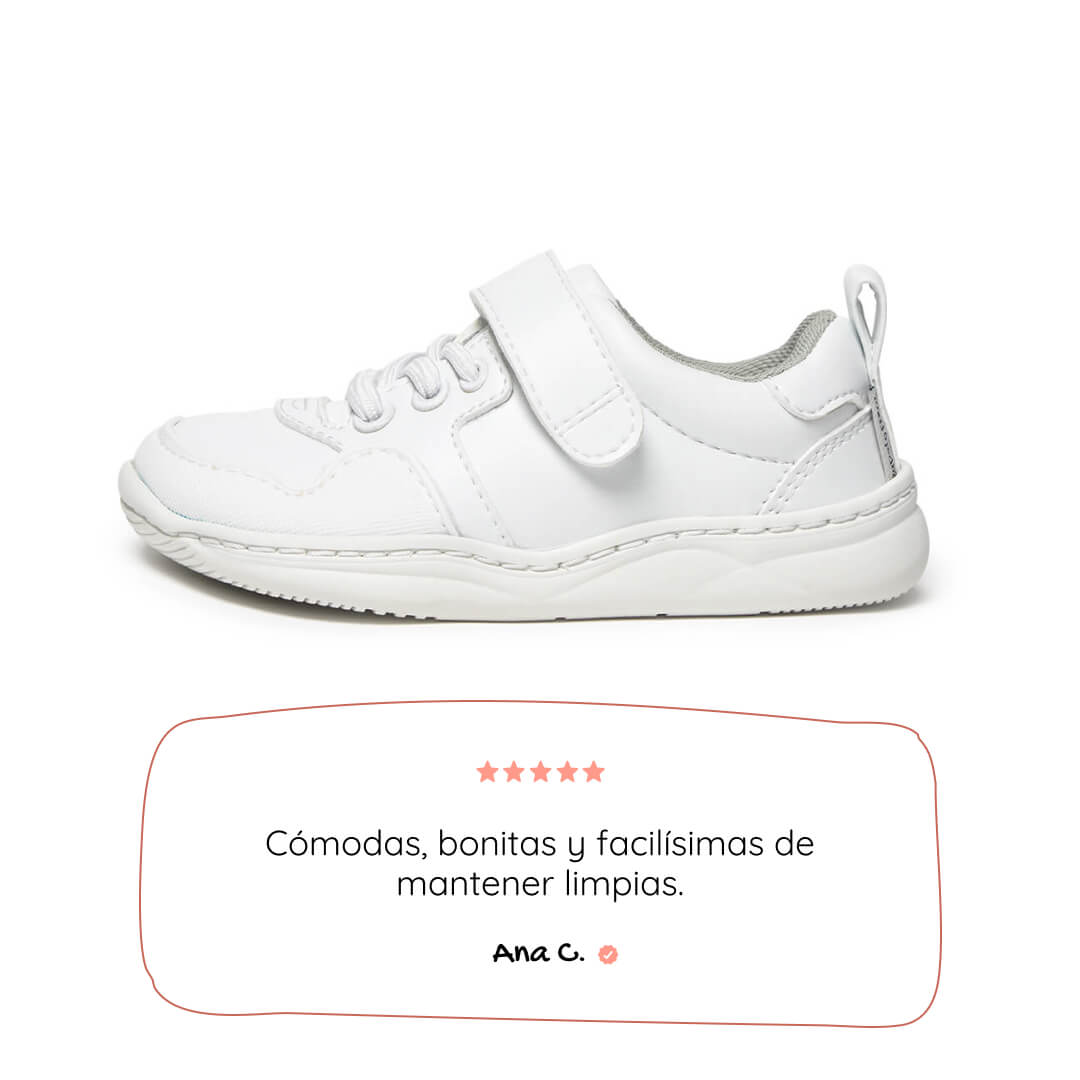 zapatilla deportiva infantil rocker barefoot blanco olocau ss26 01  | Blanco Microfibra