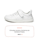 zapatilla deportiva infantil rocker barefoot blanco olocau ss26 01  | Blanco Microfibra