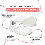 zapatilla deportiva infantil rocker barefoot blanco olocau ss26 02 | Blanco Microfibra