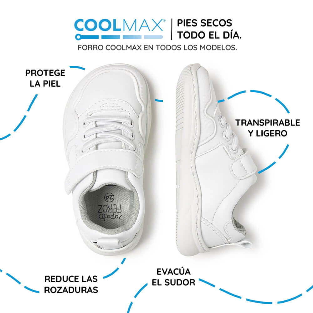 zapatilla deportiva infantil rocker barefoot blanco olocau ss26 04