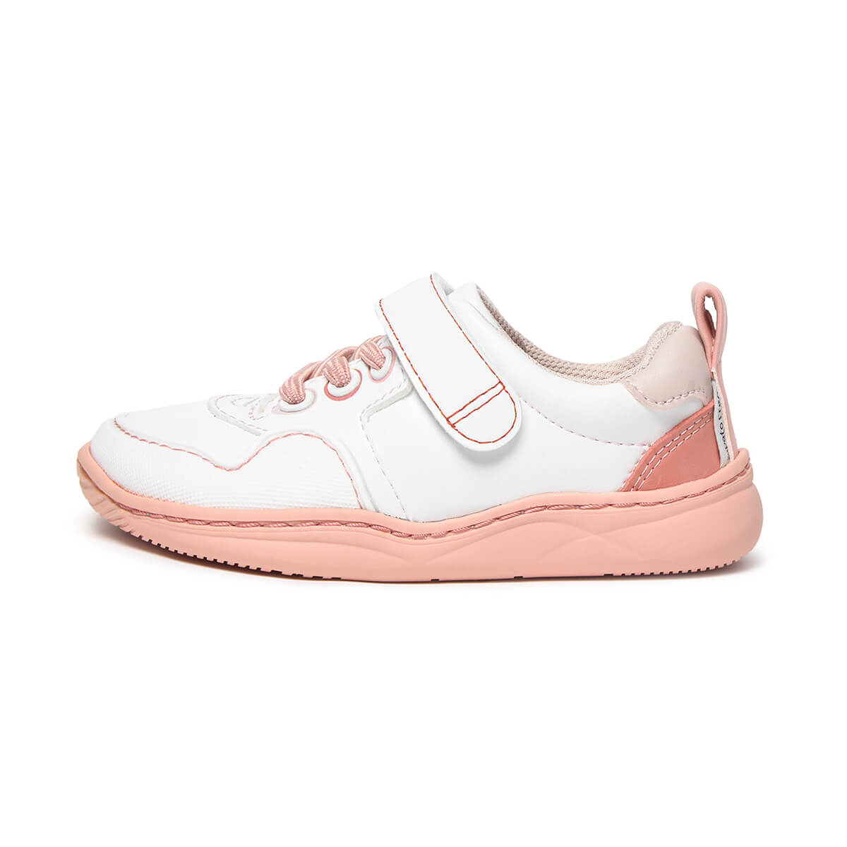 zapatilla deportiva infantil rocker barefoot blanco rosa olocau ss26 00