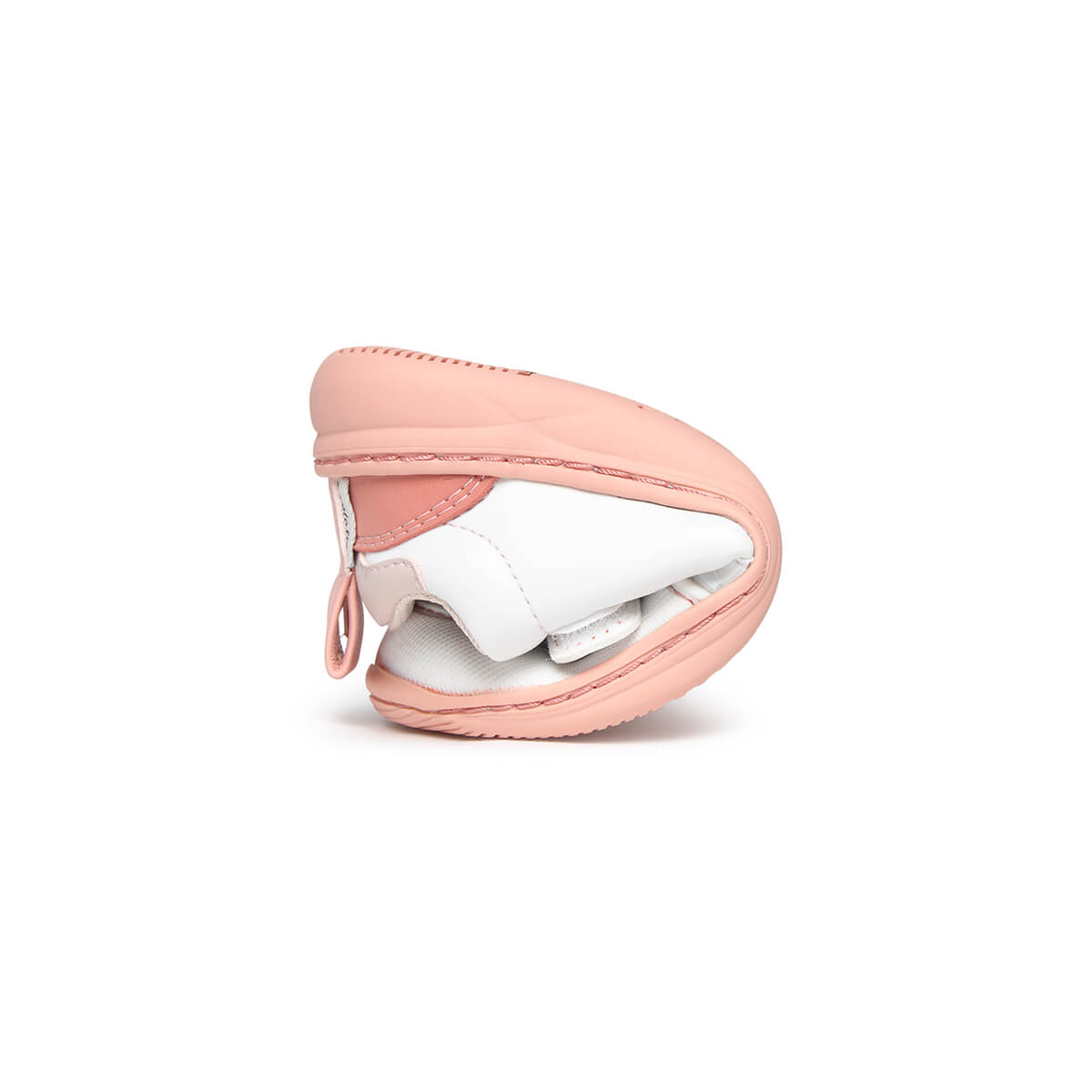 zapatilla deportiva infantil rocker barefoot blanco rosa olocau ss26 05