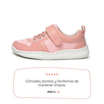 zapatilla deportiva infantil rocker barefoot rosa olocau ss26 01 | rosa microfibra tejano