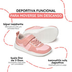 zapatilla deportiva infantil rocker barefoot rosa olocau ss26 02 | rosa microfibra tejano