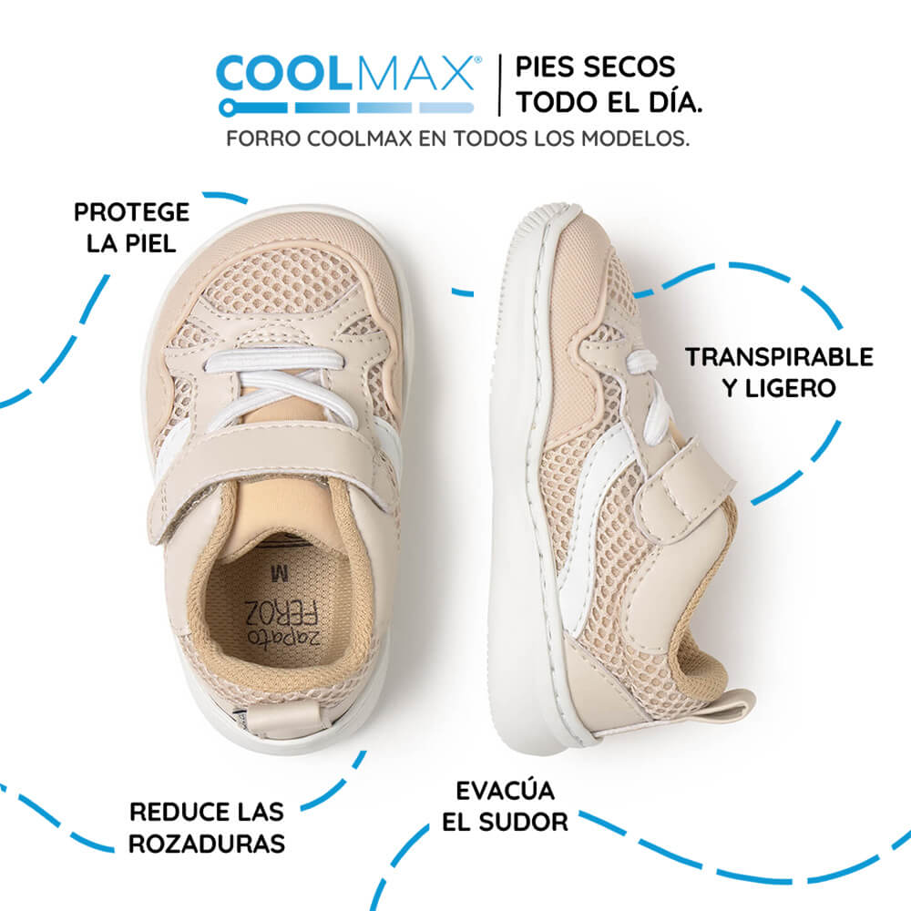 zapatillas barefoot bebe beige andar descalzo tibi feroz ss26 04