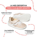 zapatillas barefoot bebe beige tibi rocker ss26 02| beige Microfibra Rejilla