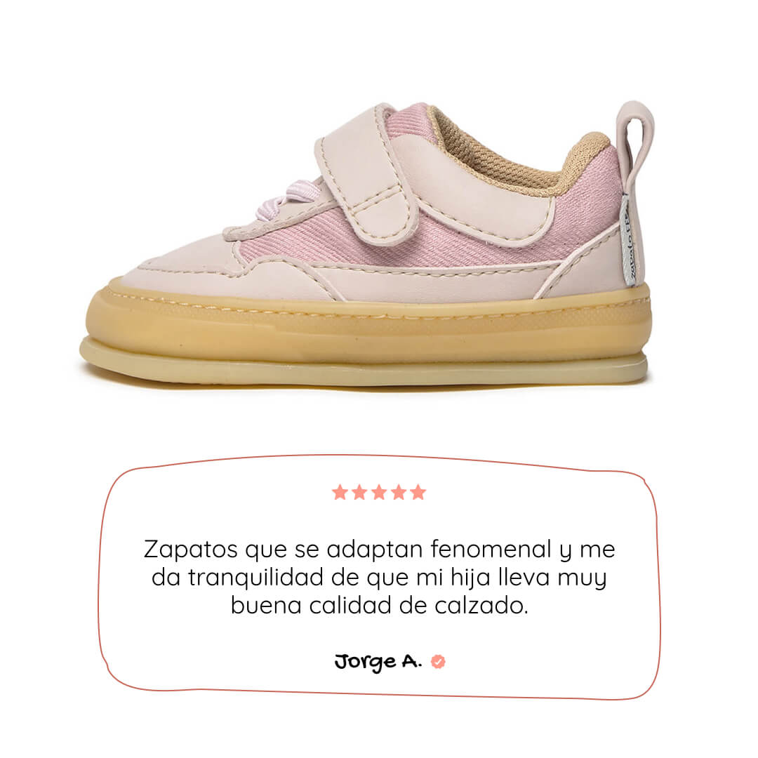 zapatillas barefoot bebe microfibra nobuck rosa faura feroz ss26 Palo 01
