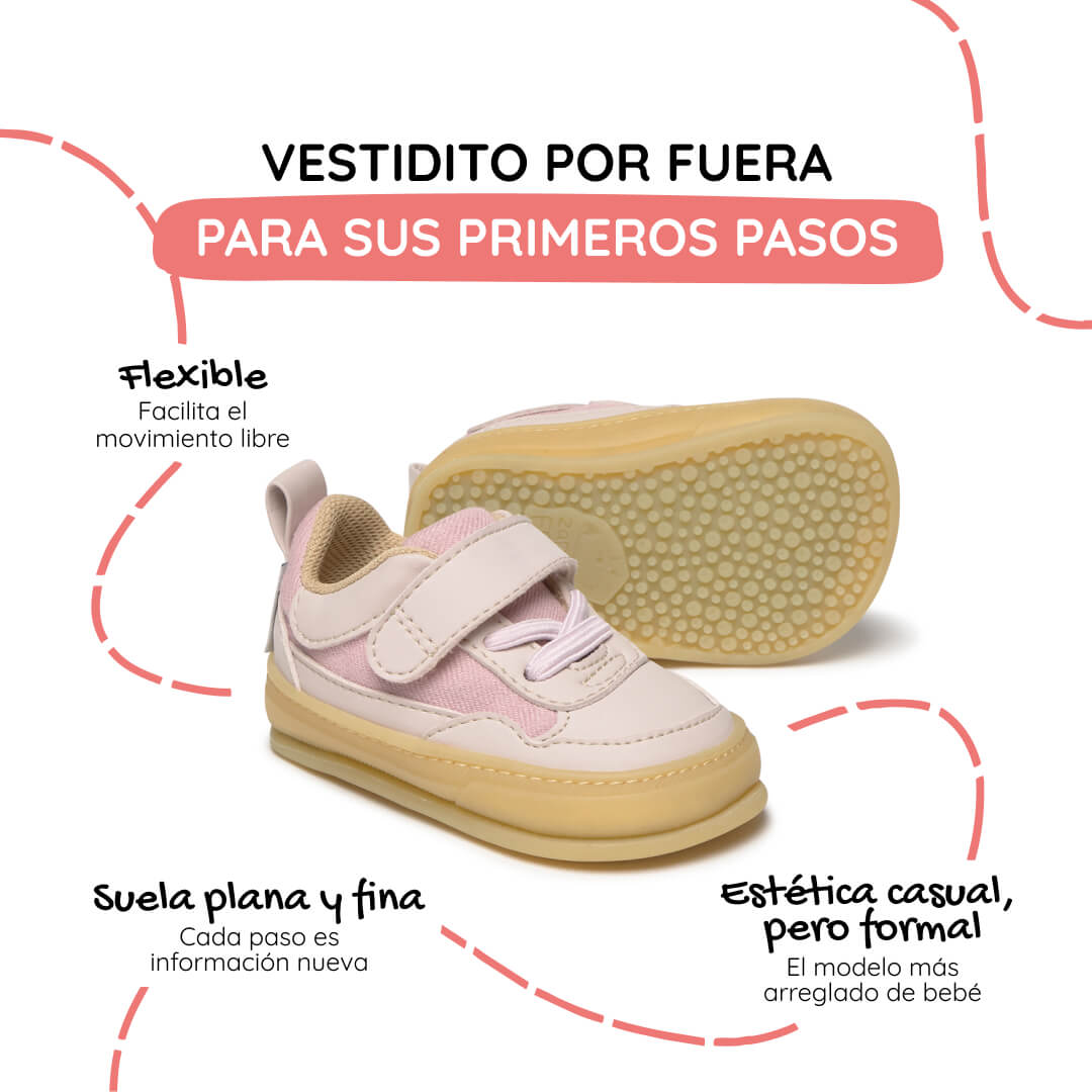 zapatillas barefoot bebe microfibra nobuck rosa faura feroz ss26 Palo 03