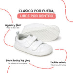 zapatillas barefoot bebes verano vegano blancas moraira rocker ss26 02 | blanco microfibra