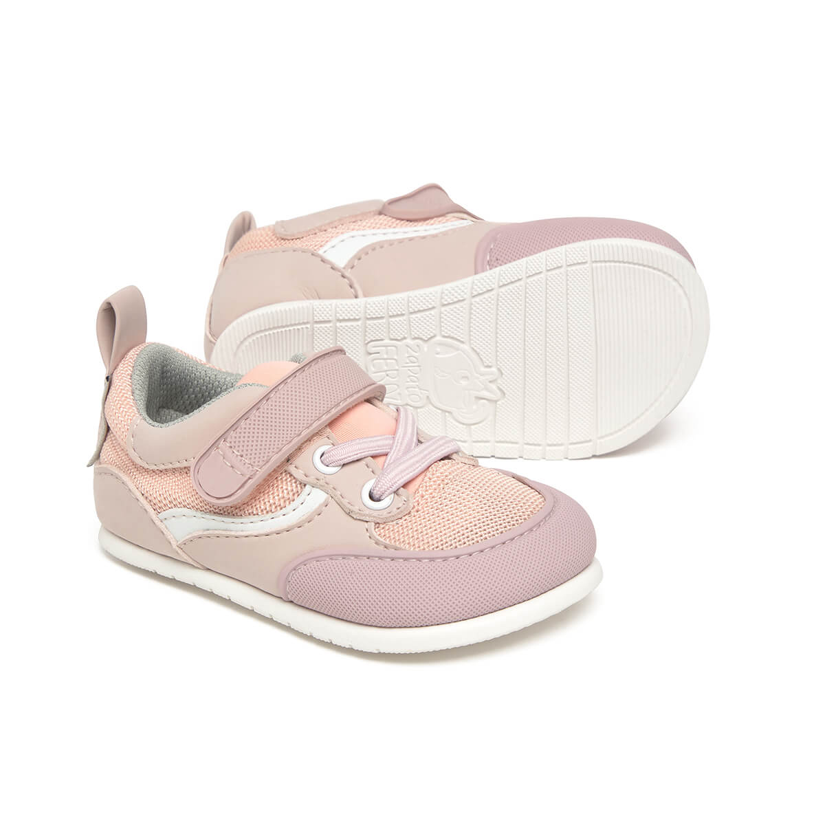 zapatillas barefoot como andar descalzo color rosa palo claro bebe biar feroz ss25 02