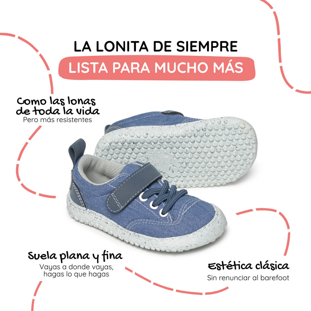 zapatillas barefoot infantil tejano azul eliana rocker ss26 02| Azul Denim Tejano