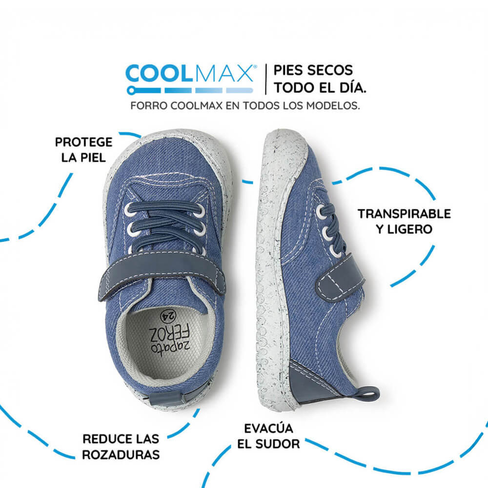 zapatillas barefoot infantil tejano azul eliana rocker ss26 04| Azul Denim Tejano