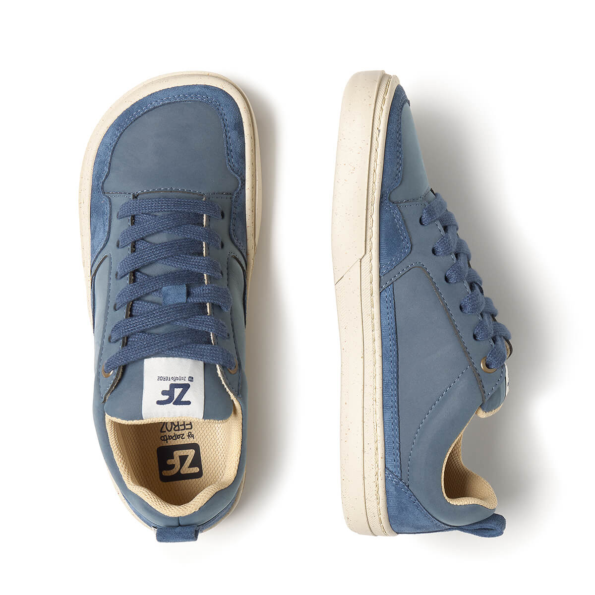 zapatillas barefoot look casual juvenil color azul serraje denim vaquero cheste freekers aw25 03