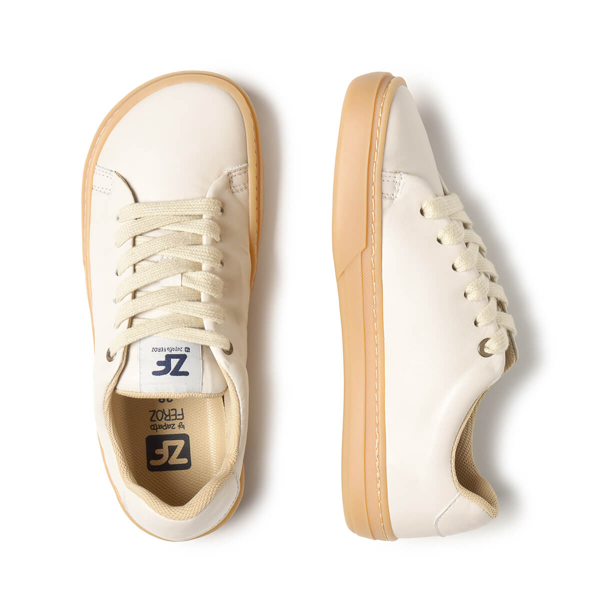 zapatillas barefoot piel chicos chicas adolescentes color beige turia freekers aw25 03