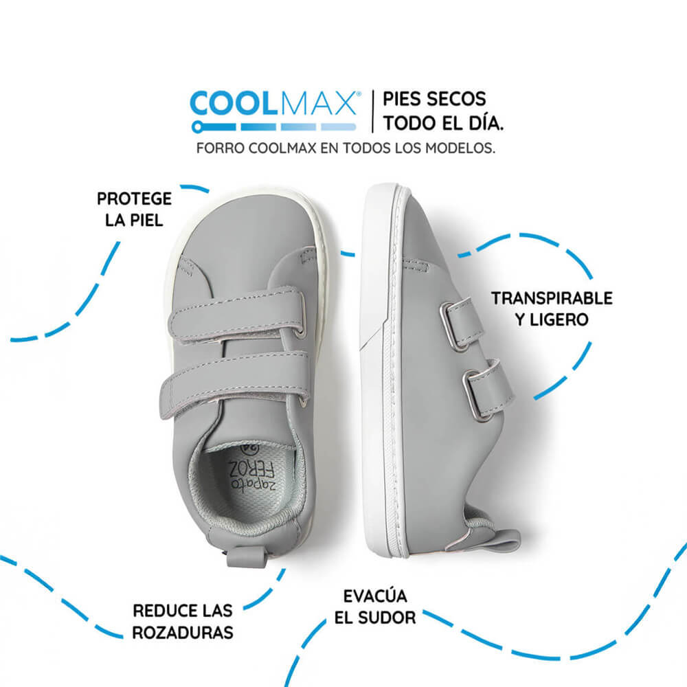 zapatillas barefoot respetuoso desarrollo pies ninos color gris valencia rocker ss25 03 | gris microfibra