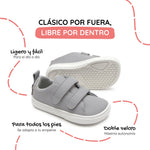 zapatillas barefoot respetuoso desarrollo pies ninos color gris valencia rocker ss26 1000 | gris microfibra