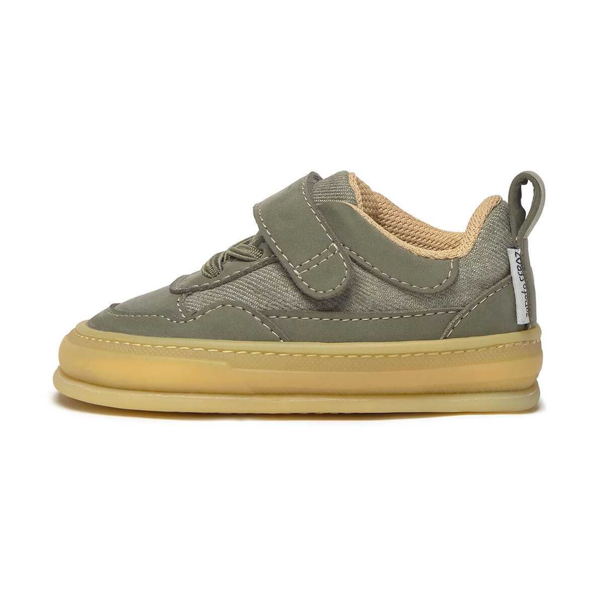 zapatillas barefoot veganas bebe verde kaki faura feroz ss26 00