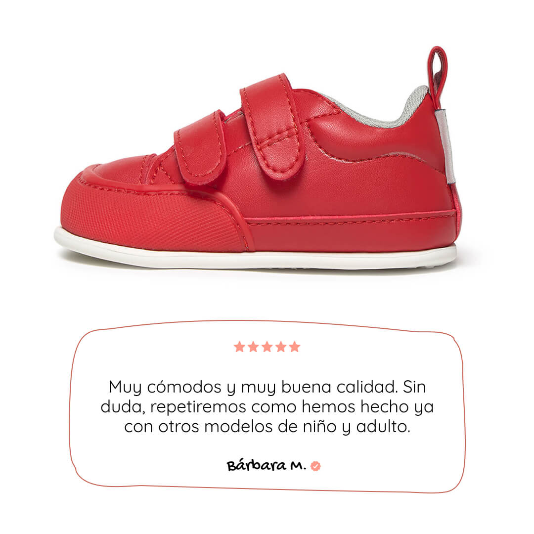 zapatillas barefoot veganas bebes rojas moraira feroz ss26 01