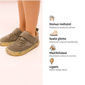 zapatillas barefoot veganas sostenibles bebe color verde kaki caqui faura rocker ss26 03