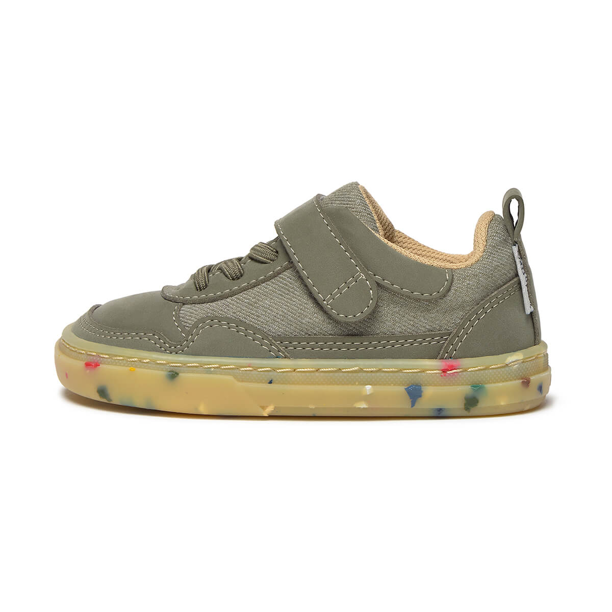 zapatillas barefoot veganas sostenibles infantil color verde kaki caqui faura rocker ss26 00
