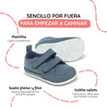 zapatillas bebe respetuosas libertad movimiento caminar correr saltar azul denim moraira feroz aw25 1000