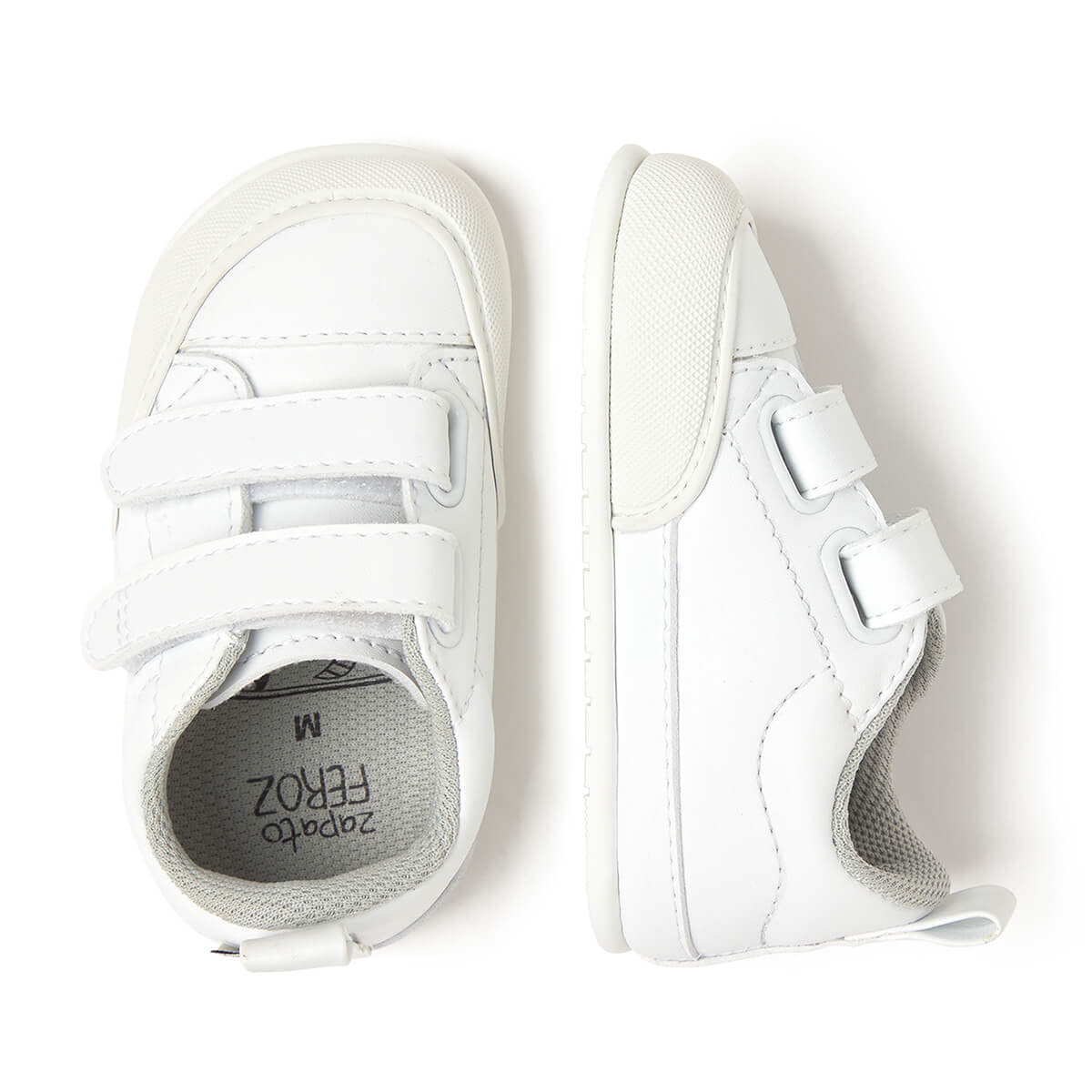 zapatillas bebe respetuosas libertad movimiento caminar correr saltar color blanco moraira feroz ss25 03