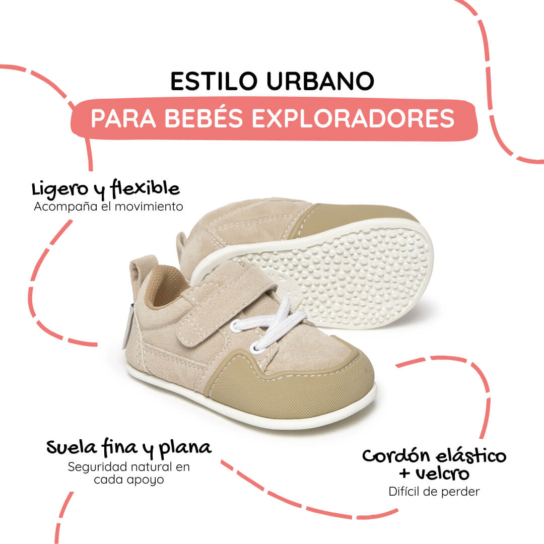 zapatillas bebes transpirables beige beis cheste feroz ss26 02