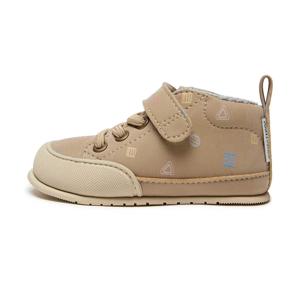 zapatillas botas botines cordones velcro microfibra nobuck bebe color beige beis piedra jucar pikler feroz aw24 01