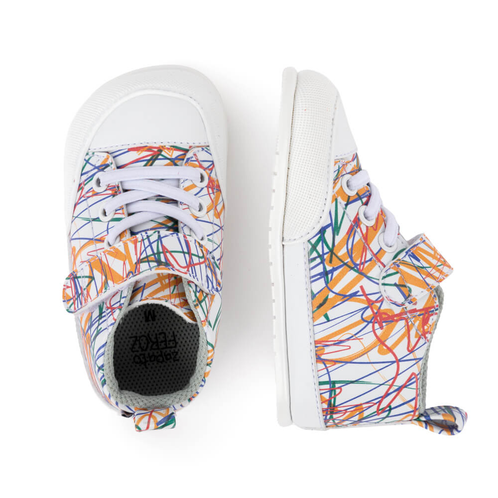 zapatillas botines deportivos respetuosos forma pie espacio dedos ninos color risco rayas jucar feroz aw24 03