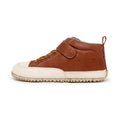 zapatillas deportivas altas ajustables otono invierno piel color nut marron claro viver adulto aw24 01