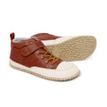 zapatillas deportivas altas ajustables otono invierno piel color nut marron claro viver adulto aw24 02