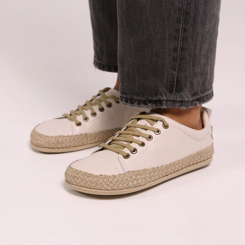zapatillas deportivas cordones elasticos puntera flexible jerica cuerda freeker adulto ss26 cuerda beige