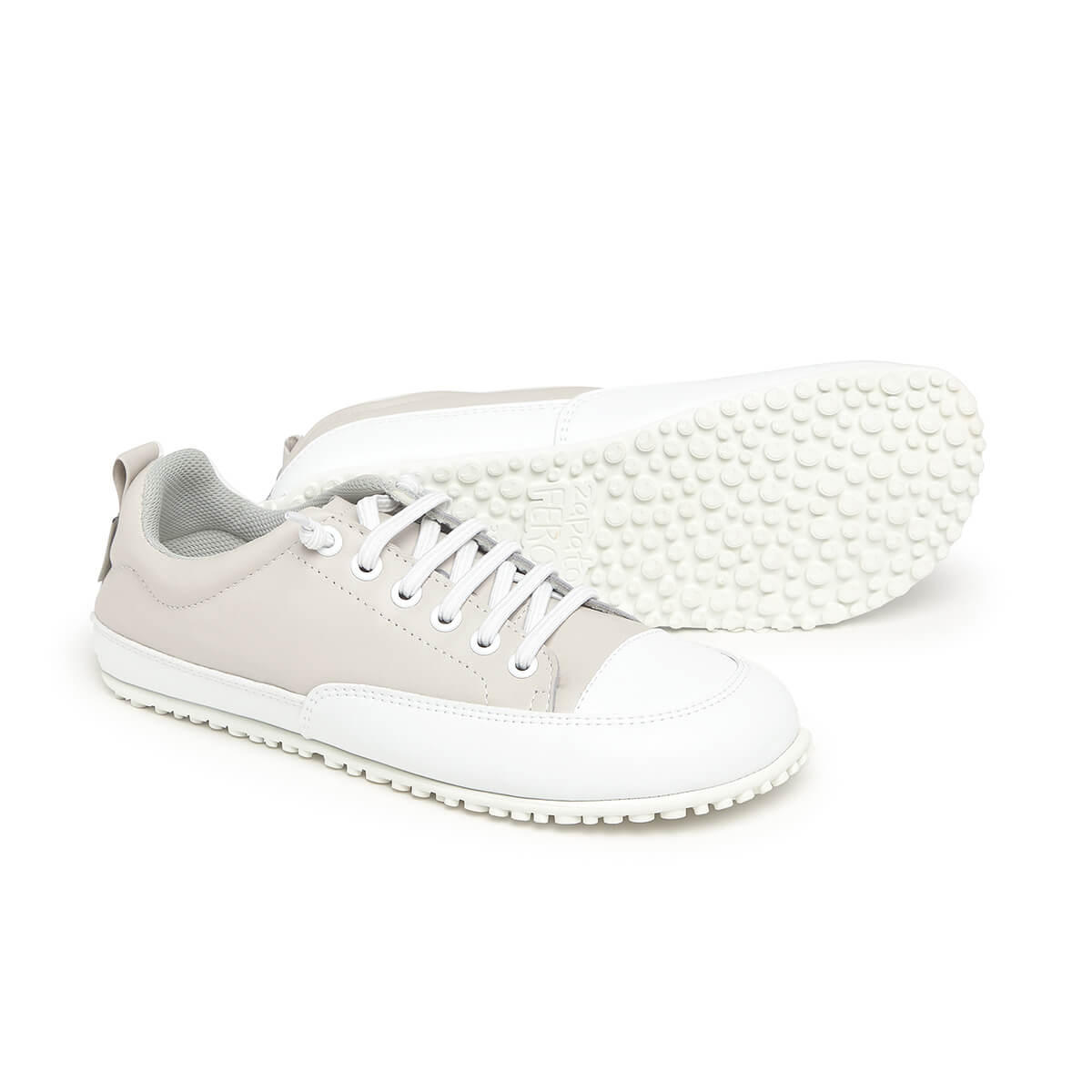 zapatillas deportivas cordones elasticos puntera suela blanca flexible color gris jerica adulto ss25 02