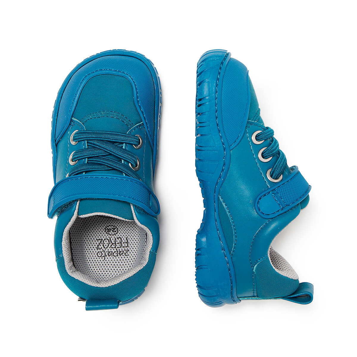 zapatillas deportivas minimalistas resistentes duraderas uso todo ano ninos color azul aqua ibi rocker aw24 02