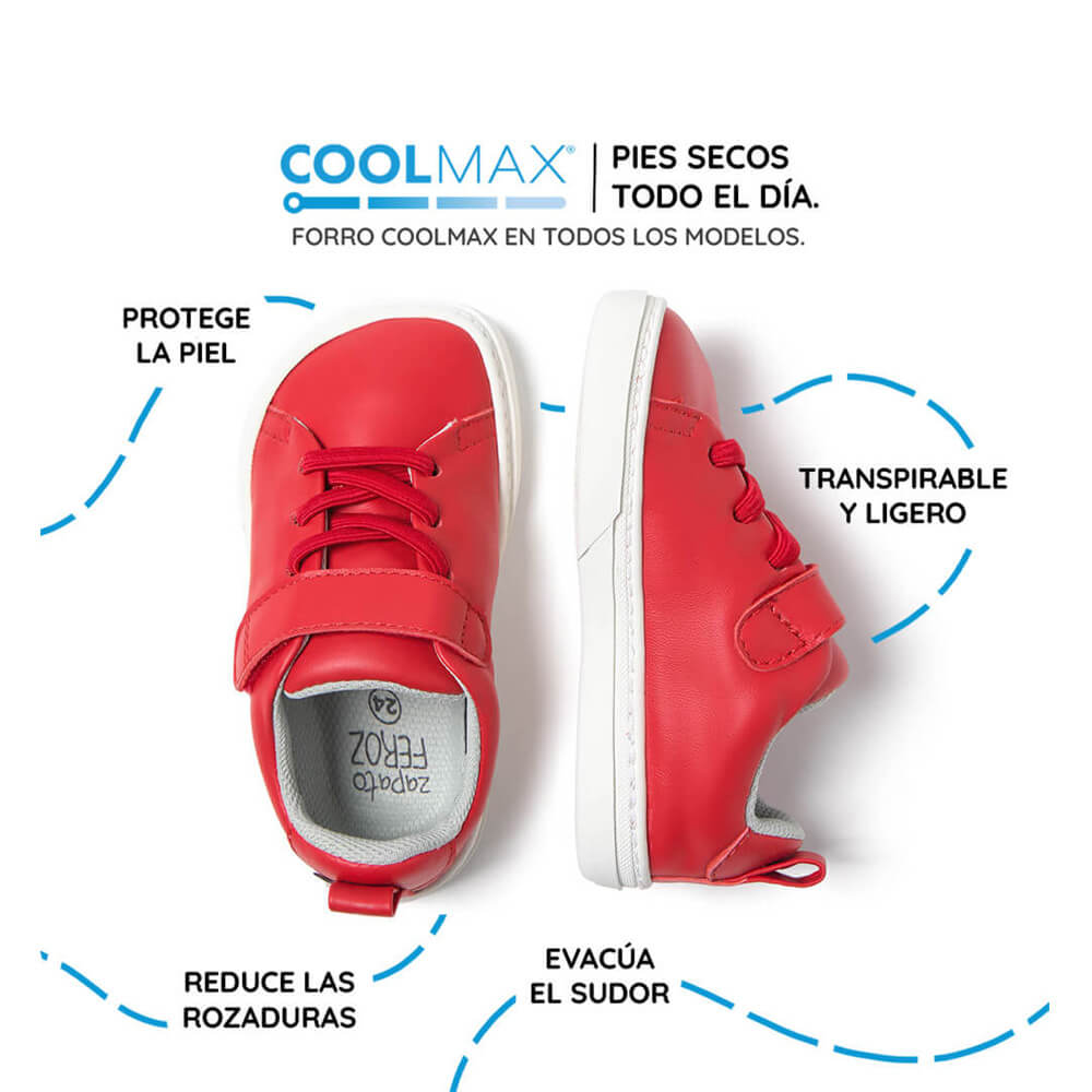 zapatillas deportivas respetuosas forma espacio dedos pies ninos color rojo turia rocker ss25 03 | rojo microfibra