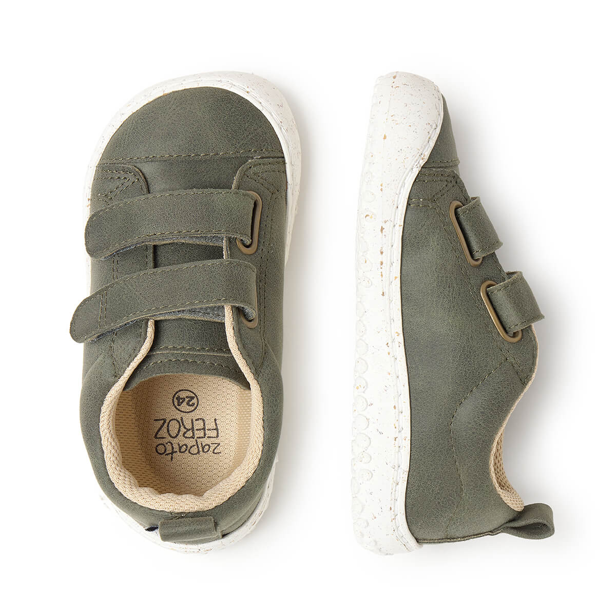 zapatillas deportivas respetuosas primeros pasos bebes color kaki moraira rocker aw25 03