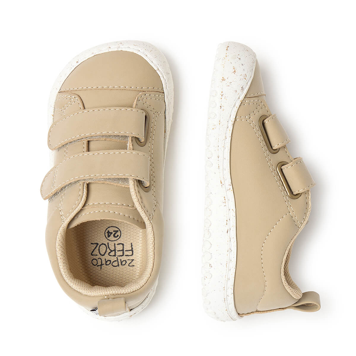 zapatillas deportivas respetuosas primeros pasos bebes color piedra moraira rocker aw25 03 | Piedra Microfibra Nobuck 