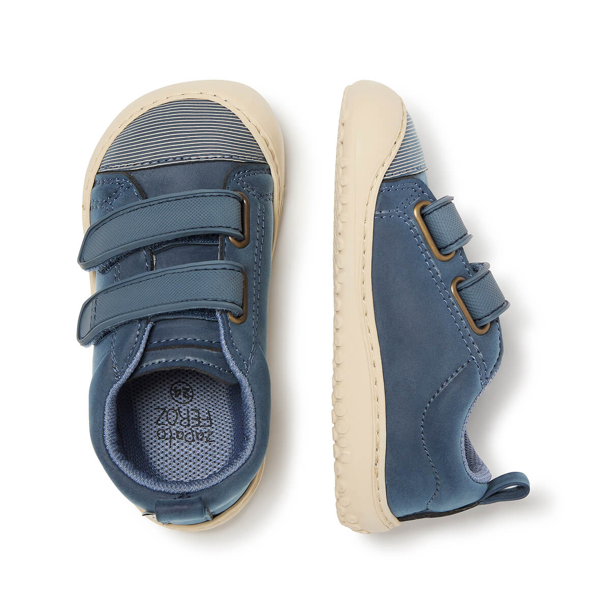 zapatillas diseno respetuoso espacio dedos ninos nina microfibra nobuck color azul moraira rocker aw24 03