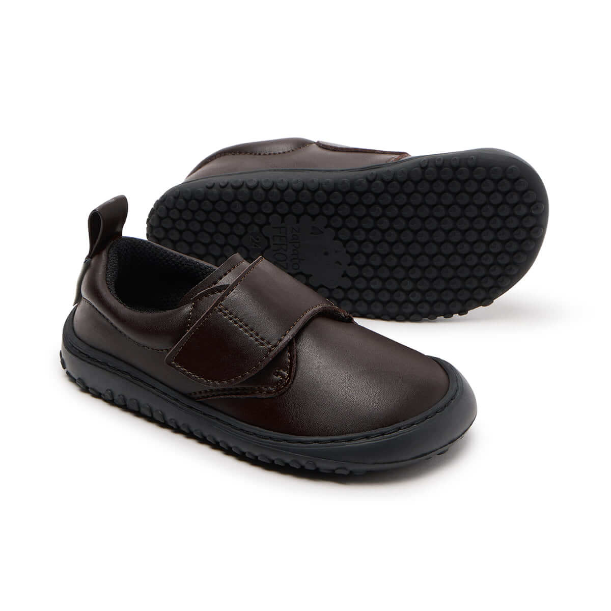 zapatillas escolares respetuosas comodas ligeras velcro jugar correr saltar color marron garbi rocker aw2402